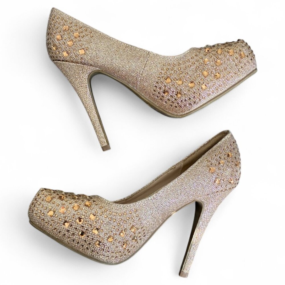 Top Moda Women's Studded Platform Stiletto Size 7.5